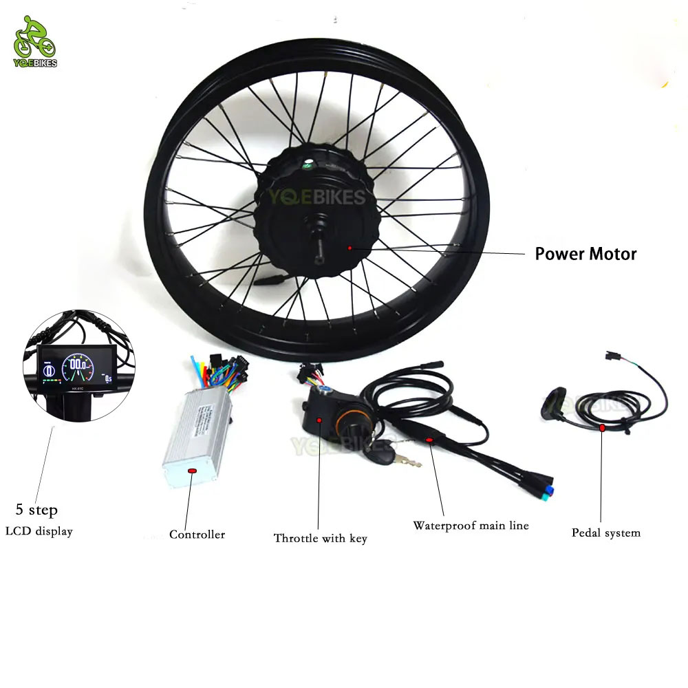 Fat Tire Ebike Conversion Kit 2000W - 20 นิ้ว 4.0 eBike อุปกรณ์เสริม DIY