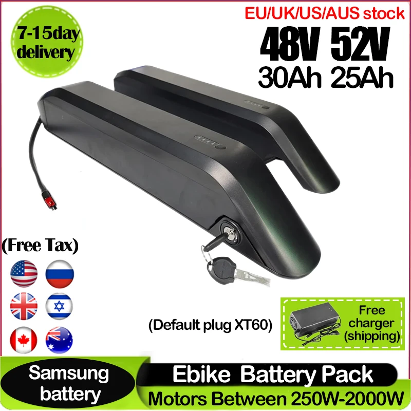 Ebike Battery 48V 20Ah Hailong - แบตเตอรี่จักรยานไฟฟ้ารุ่นดั้งเดิม 18650 48V 52V 17.5Ah 20Ah