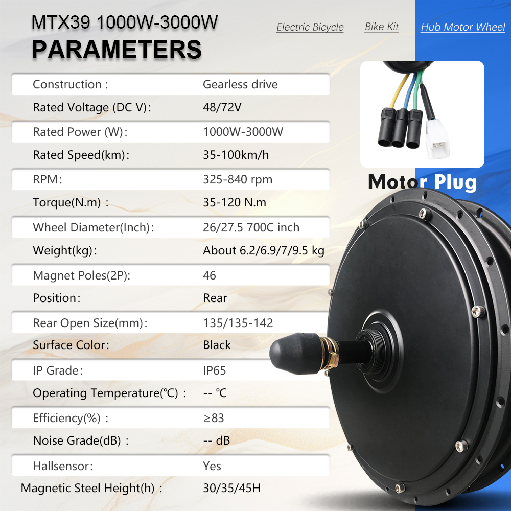 ชุดแปลงจักรยานไฟฟ้า MTX Rim 48 - 72V 5000W Hub Motor Kit บทวิจารณ์และราคา
