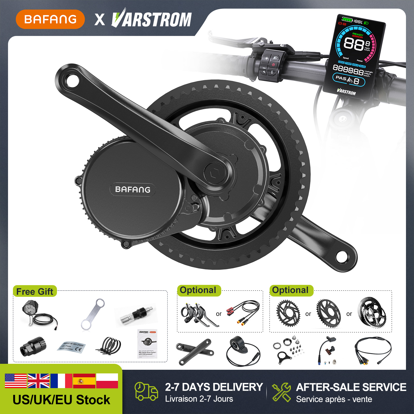มอเตอร์ขับเคลื่อนกลาง BAFANG 4 - Mid Drive Motor Kit 52V 1000W บทวิจารณ์และราคา