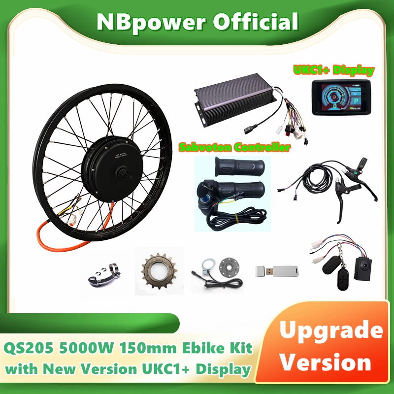 มอเตอร์ล้อหลังมอเตอร์ไซค์ NBpo - 72V 5000W Hub Motor Kit บทวิจารณ์และราคา