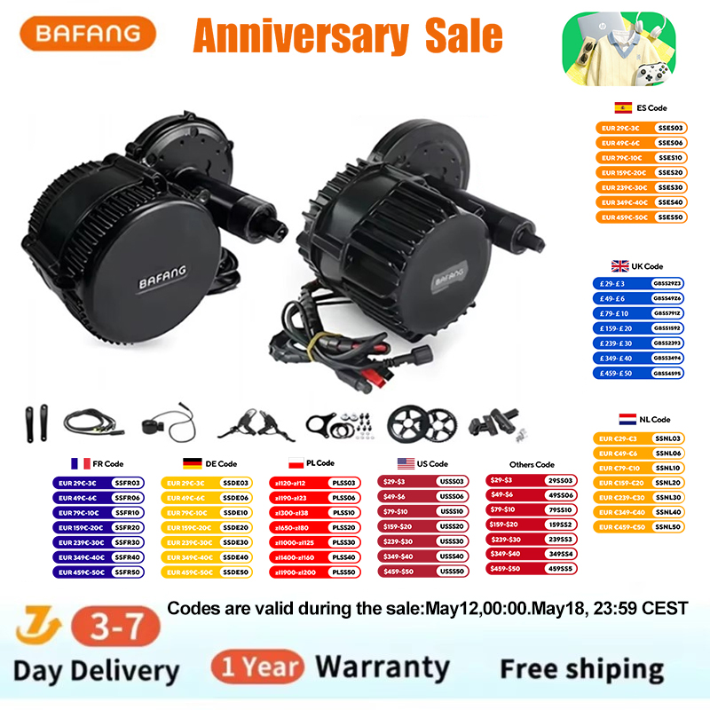 Bafang BBSHD 1000W 52V 48V 68  - Mid Drive Motor Kit 52V 1000W บทวิจารณ์และราคา