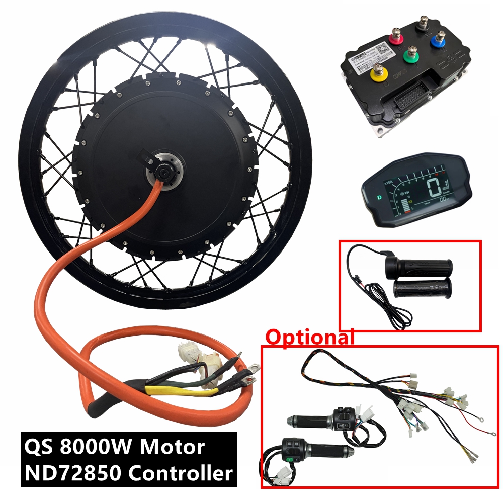 ชุดมอเตอร์ไฟฟ้าสำหรับจักรยานยน - 72V 5000W Hub Motor Kit บทวิจารณ์และราคา