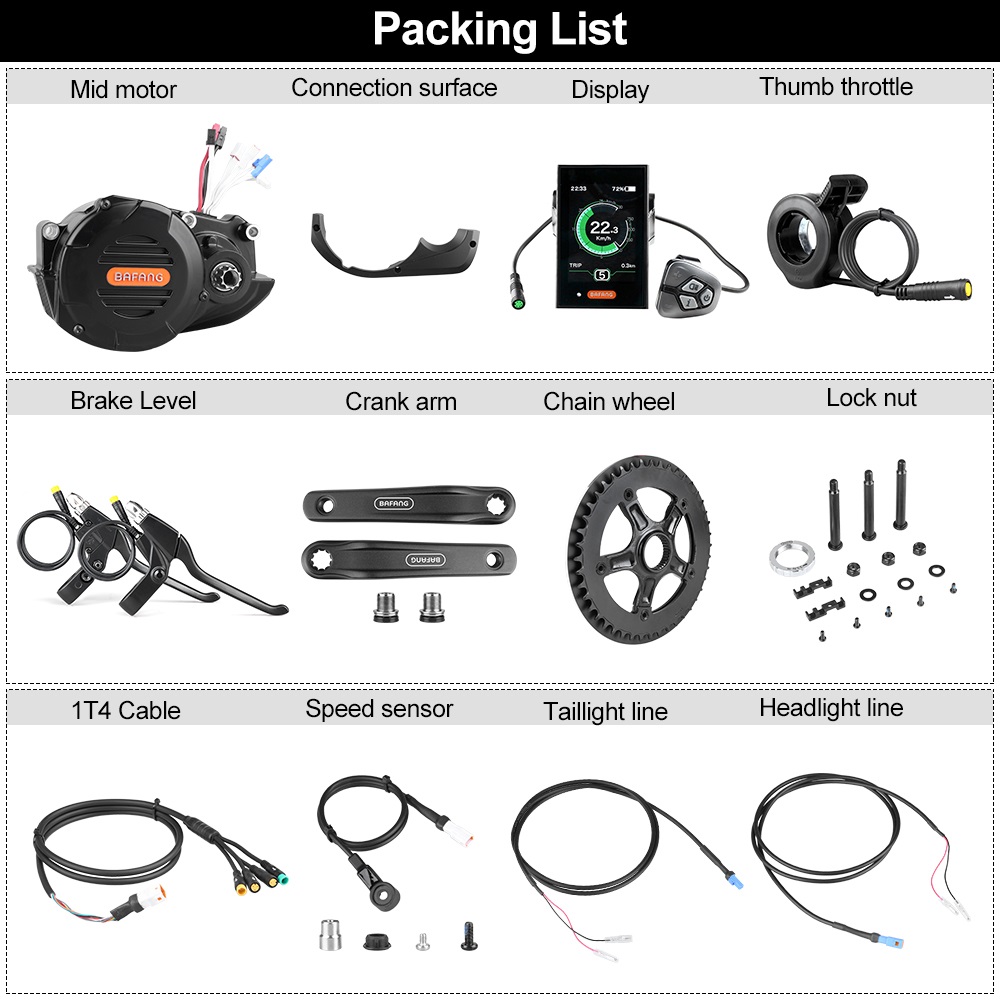 มอเตอร์ไฟฟ้าสำหรับจักรยานไฟฟ้า - Mid Drive Motor Kit 52V 1000W บทวิจารณ์และราคา